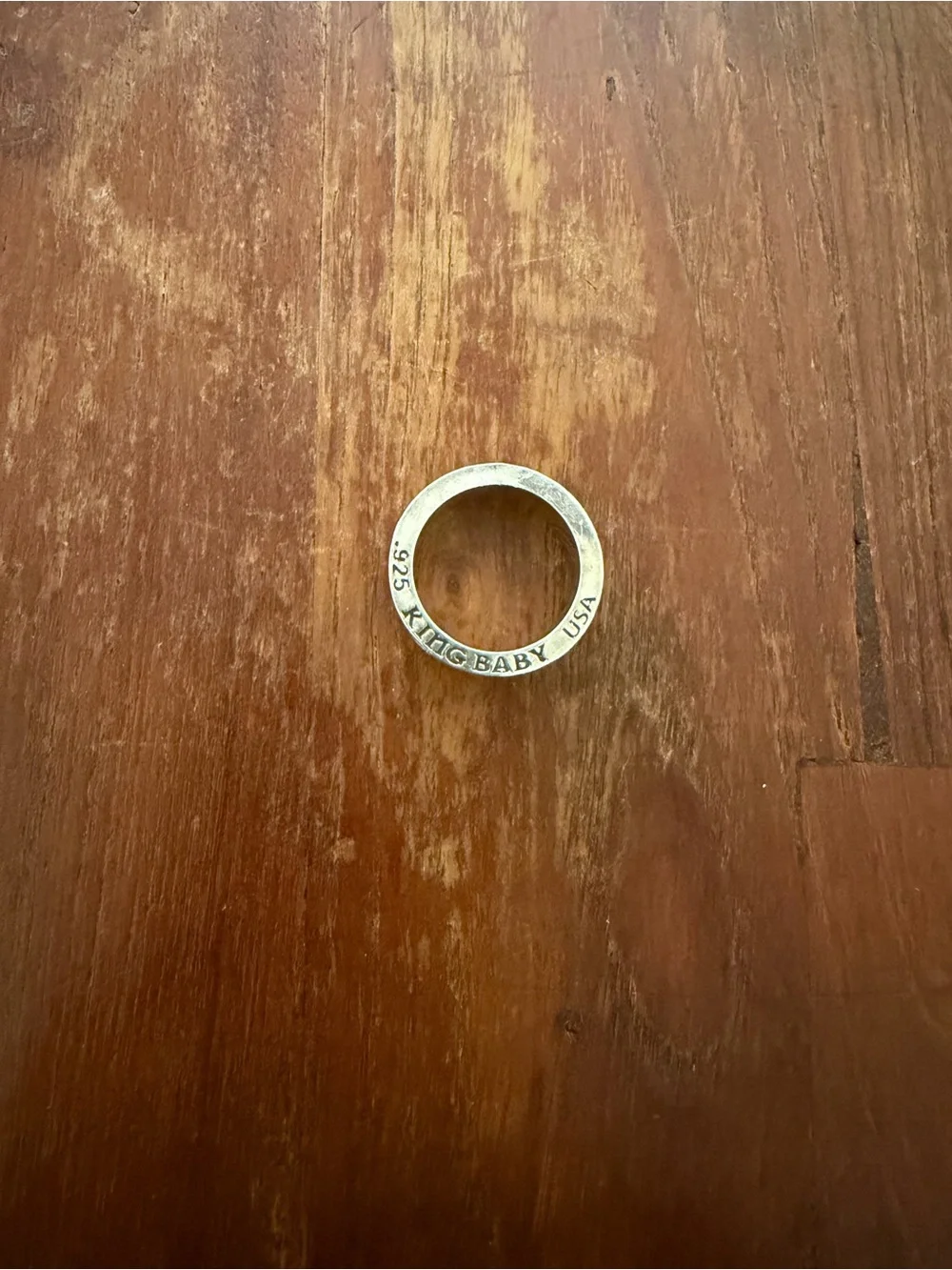 King Baby Studio Sterling Silver Engraved Band Ring in Silver